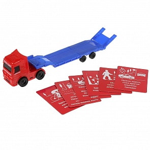 Машина инерционная + карточки (Yako, YTM7175)