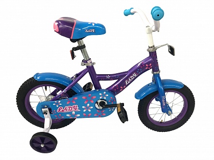 Детский велосипед - Lady, колеса 12 дюйм, цвет сине-фиолетовый 