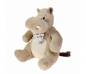 Мягкая игрушка Бегемотик Ромка с бантиком, 19 см (Button Blue, 42-111062)