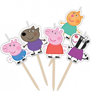 Набор свечей Пеппа и друзья на палочках 5 шт. (Росмэн, 28311ros)