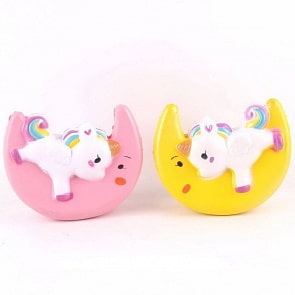 Игрушка мягкая антистресс - Единорог на луне, 10 см (Junfa Toys, SQ-52)
