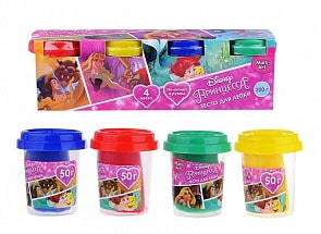 Набор Disney Принцессы - Тесто для лепки, 4 цвета (Multiart, 450PD-PRsim)