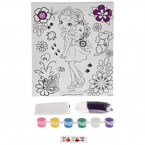 Набор для творчества – холст для росписи из серии Enchantimals: Пэттер Павлина и Флэп (MultiArt, 26637-EN)