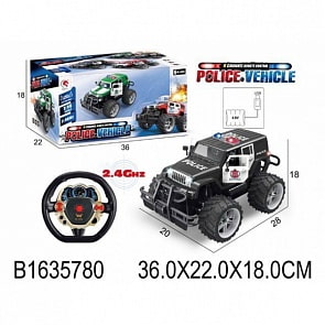 Машинка на радиоуправлении – Джип Police Vehicle. Световые эффекты, открывающиеся двери (Shantou, B1635780sim)