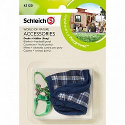 Попона и недоуздок для пони (Schleich, 42120) - миниатюра