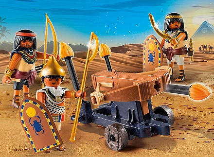 Игровой набор из серии Римляне и Египтяне: Египетский солдат с Баллистой 