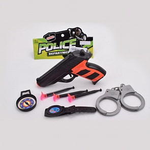 Набор - Полиция: пистолет, присоски, наручники, аксессуарами (B1810989)