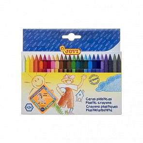 Карандаши пластиковые шестигранные, 24 цвета, в коробке с европодвесом (Jovi, 924)