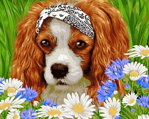 Рисование по номерам на холсте - Маленький спаниель, 40 х 50 (Фабрика Творчества, S045)