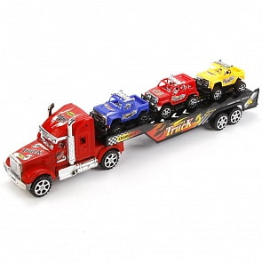 Автовоз инерционный с 3 машинками, разные цвета (B1585499) (ассортимент)