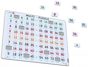 Мульти-Пазл - Умножение, 80 деталей (Larsen, AR17k)