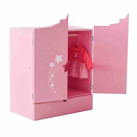 Шкаф для кукол Звездочка, розовый 
