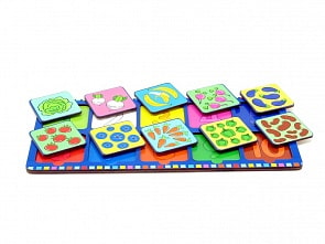 Вкладыши - Цифры - Фрукты-овощи (Paremo, PE720-95)