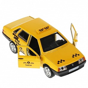 Машина Такси Спутник Lada ВАЗ-21099 12 см двери и багажник открываются металлическая (Технопарк, 21099-12TAX-YE) Машина Такси Спутник Lada ВАЗ-21099 12 см двери и багажник открываются металлическая (Технопарк, 21099-12TAX-YE)