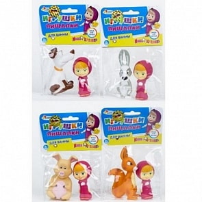 Набор для купания «Маша и медведь» с животными (Играем вместе, 165R-166R-167R-PVCsim)