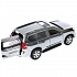 Металлическая инерционная модель – Toyota Prado, хром серебристый, 12 см, открываются двери и багажник  - миниатюра №3