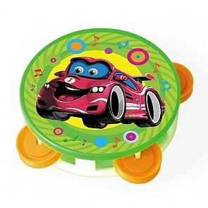 Игрушка музыкальная - Бубен маленький - Супермашинка (Рыжий кот, И-6402)