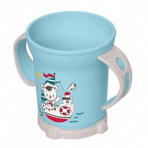 Чашка детская с декором, 270 мл, голубой (Бытпласт, 431306102)