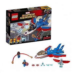 Lego Super Heroes. Воздушная погоня Капитана Америка (LEGO, 76076-L)