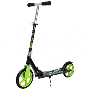Самокат двухколесный складной 50% алюминий черно-зеленый (Next, XK-C2007)