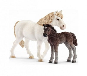 Игровой набор – Кобыла пони и жеребенок Дартмурской породы (Schleich, 42423k)