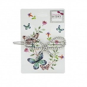 Заколка-автомат для волос Lukky Fashion - Бант с кристаллами (Lukky, Т18436)