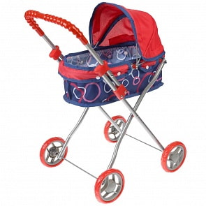 Коляска металлическая с резиновыми колесами (Карапуз, 63CA-19-C1)