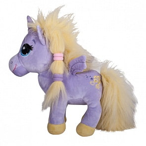 Единорог сиреневый с пушистой гривой, 25 см (Gulliver, 7-52990)