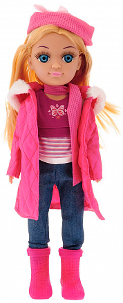 Интерактивная кукла Полина, говорит 100 фраз, поет песенку, 38 см 