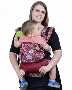 Слинг-рюкзак Бебимобиль - Стиль пейсли вишневый (Чудо-Чадо, РБМ01-003)