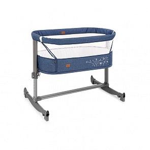 Детская приставная кроватка Nuovita Accanto Vicino Blu scuro Lino/Темно-синий лён (Nuovita, NUO-P10_920)