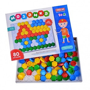 Мозаика, диаметр детали 4 см, 80 деталей (Stellar, 01009-no)