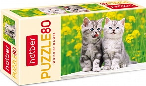 Пазлы 80 элементов - Котята (Hatber, 80ПЗ5-01235)