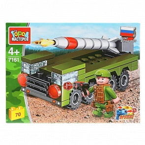 Конструктор из серии Армия: ЗРК Тополь, с фигуркой, 70 деталей (Город мастеров, 7161-UU)