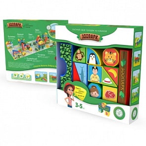 Пластиковые кубики MAGNETICUS Зоопарк (Magneticus, BLO-003-02)