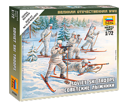 Модель сборная - Советские лыжники (Звезда, 6199з) - миниатюра