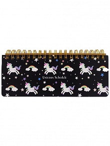 Планнер на неделю - Единорог с кольцами, черный (МихиМихи, MM07191)