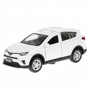 Инерционная металлическая машина - Toyota Rav4, длина 12 см, цвет белый, открываются двери (Технопарк, RAV4-WH) 