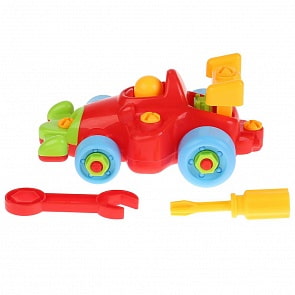 Конструктор – Гоночная машина с ключом (Playsmart, T118-H26010)