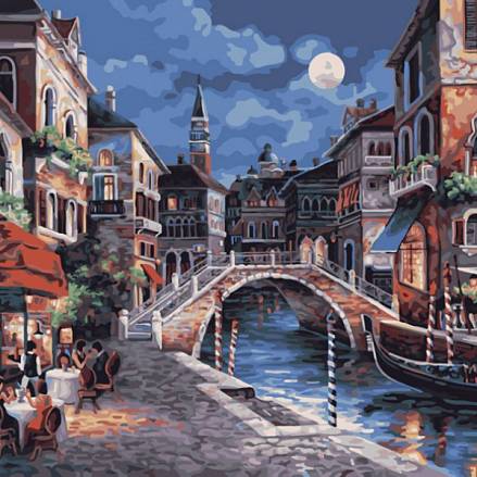 Раскраски по номерам - Картина «Ночная Венеция», 40 х 50 см. 