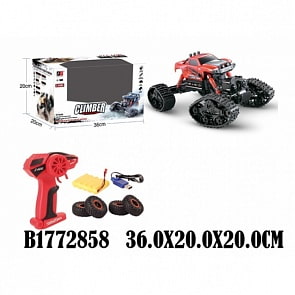 Джип радиоуправляемый на аккумуляторе, гусеницы и колеса, зарядное устройство, несколько цветов (B1772858)