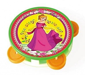 Музыкальная игрушка Бубен - Любимая Принцесса, маленький (Рыжий кот, И-6401)