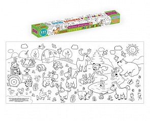 Раскраска очень большая - Веселая деревушка (Проф Пресс, 27994-4)