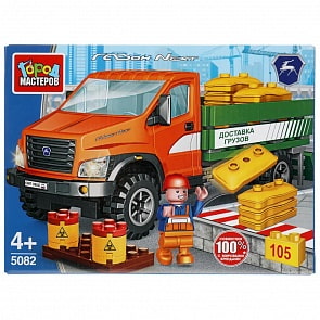Конструктор Бортовой ГАЗон Некст 105 деталей (Город мастеров, 5082-KK)