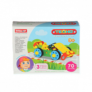 Конструктор из серии Техно, 70 деталей, Кабриолет (Стеллар, 02034)