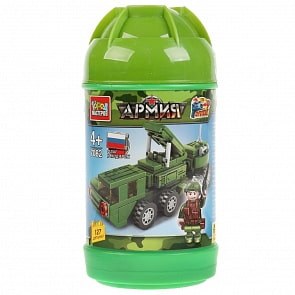 Конструктор из серии Армия - Зрк, 127 деталей в банке (Город мастеров, 7082-KK)