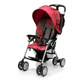 Коляска прогулочная Elegant, Black/Red Flover (Jetem, SC-2_Black/Red_Flover)