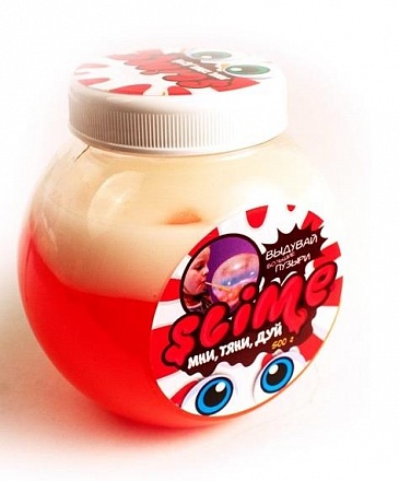 Лизун Slime - Mega Mix, розовый + белый 500 грамм 