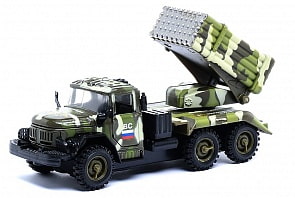 Машина металлическая инерционная ЗИЛ 131 - ВС, со светом и звуком (Технопарк, CT10-001-M-2sim)