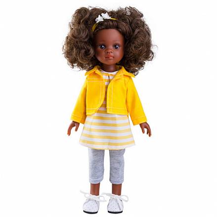 Кукла Нора в желтом жакете, 32 см. 